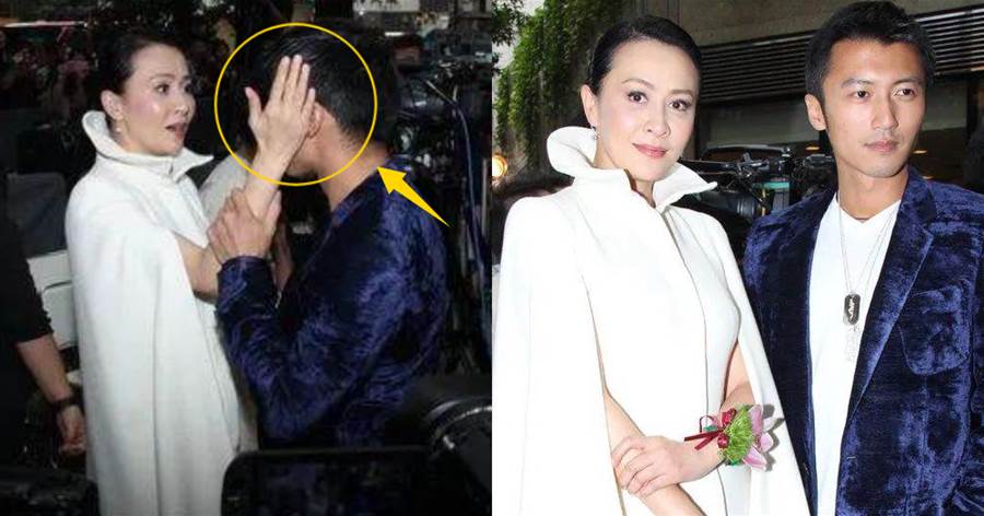 真尷尬！51歲劉嘉玲穿一襲白衣出席活動，對36歲謝霆鋒「摸頭摸臉」，舉止十分親昵，網：和王菲是真閨蜜