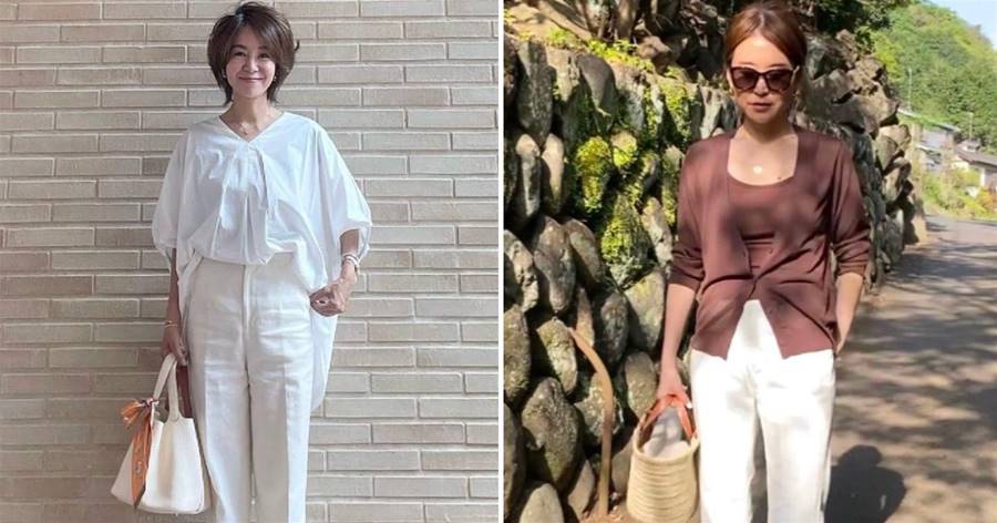 50歲女人想甩掉「大媽感」，學學日本主婦的穿搭，時髦又減齡