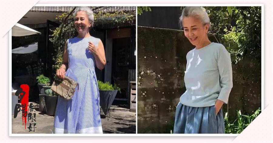這位69歲日本奶奶真優雅！穿搭簡約不復雜，一頭白髮依舊隨性舒心